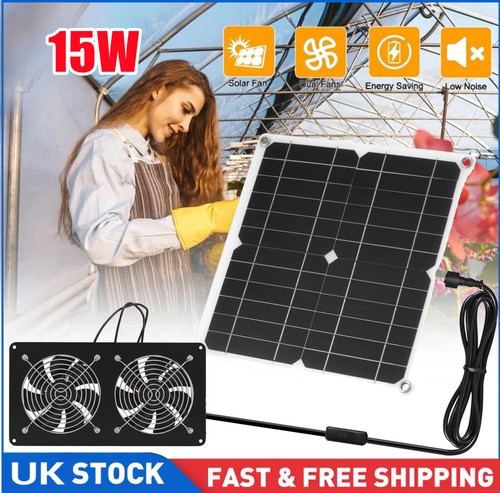 Solar powered fan 12v 15w - solar,