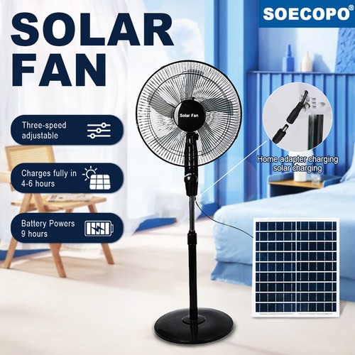 Solar fan 18000mah - solar, 16"