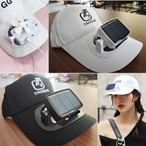 Solar fan hat - solar, rechargeable