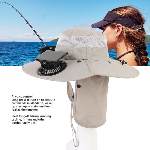 Solar fan hat wide brim - solar,