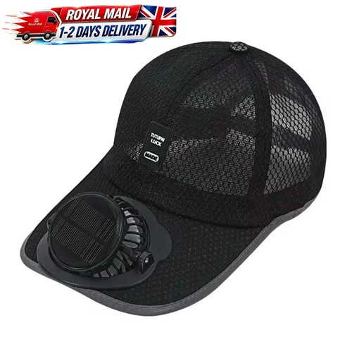 Solar fan hat usb rechargeable - hat,