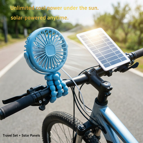 Outdoor solar powered desk - solar, fan