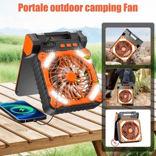 Camping fan with led lantern - fan,