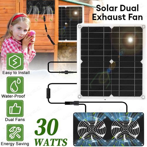 Solar powered fan 12v - powered, 30w