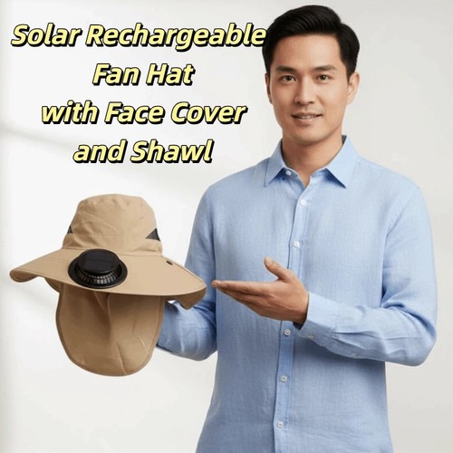 Wide brim solar fan hat - solar,