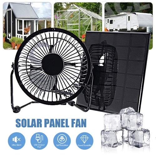 360 solar panel - powered, fan